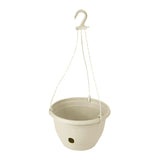 Maxbell Hanging Planters Flower Basket with Detachable Hanger for Indoor Outdoor White Large