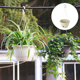 Maxbell Hanging Planters Flower Basket with Detachable Hanger for Indoor Outdoor White Large
