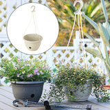 Maxbell Hanging Planters Flower Basket with Detachable Hanger for Indoor Outdoor White Large