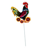 Maxbell Rooster Metal Garden Stake Standing Sculpture for Yard Outdoor Ornaments Style C