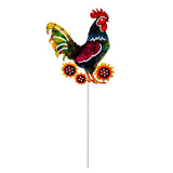 Maxbell Rooster Metal Garden Stake Standing Sculpture for Yard Outdoor Ornaments Style C
