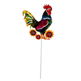 Maxbell Rooster Metal Garden Stake Standing Sculpture for Yard Outdoor Ornaments Style C
