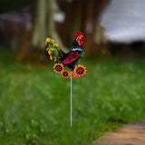 Maxbell Rooster Metal Garden Stake Standing Sculpture for Yard Outdoor Ornaments Style C