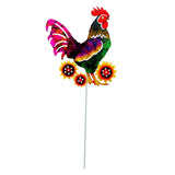 Maxbell Rooster Metal Garden Stake Standing Sculpture for Yard Outdoor Ornaments Style D