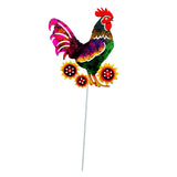 Maxbell Rooster Metal Garden Stake Standing Sculpture for Yard Outdoor Ornaments Style D
