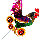 Maxbell Rooster Metal Garden Stake Standing Sculpture for Yard Outdoor Ornaments Style D
