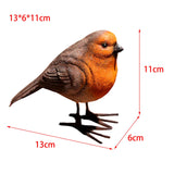Maxbell Bird Figurine Arts Decoration Resin for Tabletop Outdoor and Indoor Outdoor Orange
