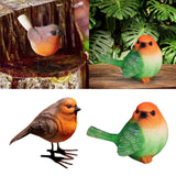 Maxbell Bird Figurine Arts Decoration Resin for Tabletop Outdoor and Indoor Outdoor Orange