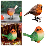Maxbell Bird Figurine Arts Decoration Resin for Tabletop Outdoor and Indoor Outdoor Orange
