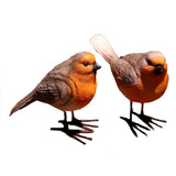 Maxbell Bird Figurine Arts Decoration Resin for Tabletop Outdoor and Indoor Outdoor Orange