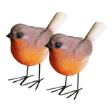 Maxbell Bird Figurine Arts Decoration Resin for Tabletop Outdoor and Indoor Outdoor Orange