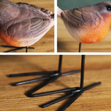 Maxbell Bird Figurine Arts Decoration Resin for Tabletop Outdoor and Indoor Outdoor Orange