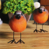 Maxbell Bird Figurine Arts Decoration Resin for Tabletop Outdoor and Indoor Outdoor Orange