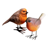 Maxbell Bird Figurine Arts Decoration Resin for Tabletop Outdoor and Indoor Outdoor Orange