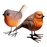 Maxbell Bird Figurine Arts Decoration Resin for Tabletop Outdoor and Indoor Outdoor Orange