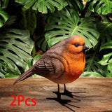 Maxbell Bird Figurine Arts Decoration Resin for Tabletop Outdoor and Indoor Outdoor Orange