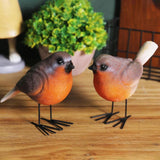 Maxbell Bird Figurine Arts Decoration Resin for Tabletop Outdoor and Indoor Outdoor Orange