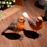 Maxbell Bird Figurine Arts Decoration Resin for Tabletop Outdoor and Indoor Outdoor Orange