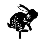 Maxbell Garden Stakes Rabbit acrylic Garden Statues Decorative for Outdoor Style A