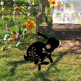 Maxbell Garden Stakes Rabbit acrylic Garden Statues Decorative for Outdoor Style A
