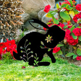 Maxbell Garden Stakes Rabbit acrylic Garden Statues Decorative for Outdoor Style A