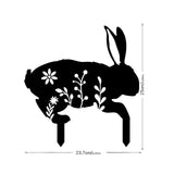 Maxbell Garden Stakes Rabbit acrylic Garden Statues Decorative for Outdoor Style B