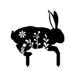 Maxbell Garden Stakes Rabbit acrylic Garden Statues Decorative for Outdoor Style B