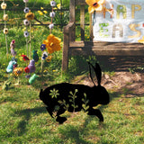 Maxbell Garden Stakes Rabbit acrylic Garden Statues Decorative for Outdoor Style B