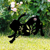 Maxbell Garden Stakes Rabbit acrylic Garden Statues Decorative for Outdoor Style C