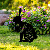 Maxbell Garden Stakes Rabbit acrylic Garden Statues Decorative for Outdoor Style D