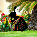 Maxbell Garden Stakes Rabbit acrylic Garden Statues Decorative for Outdoor Style D