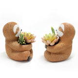 Maxbell Lovely Garden Flower pots Sloth for Garden Desktop Housewarming Gift