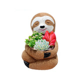 Maxbell Lovely Garden Flower pots Sloth for Garden Desktop Housewarming Gift