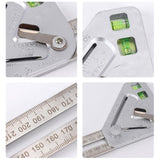 Maxbell Multifunctional Woodworking Leveler Triangle Ruler Sliding Bevel Angle Ruler