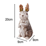 Maxbell bunny Figurine Animal Statues Art Waterproof for Indoor Patio Yard