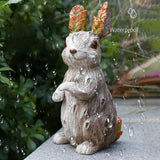 Maxbell bunny Figurine Animal Statues Art Waterproof for Indoor Patio Yard