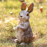 Maxbell bunny Figurine Animal Statues Art Waterproof for Indoor Patio Yard
