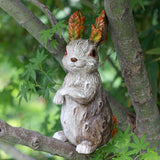 Maxbell bunny Figurine Animal Statues Art Waterproof for Indoor Patio Yard