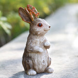 Maxbell bunny Figurine Animal Statues Art Waterproof for Indoor Patio Yard