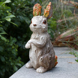 Maxbell bunny Figurine Animal Statues Art Waterproof for Indoor Patio Yard
