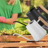 Maxbell Watering Can 1 L Multipurpose with Long Spout Decorative for Garden Indoor White