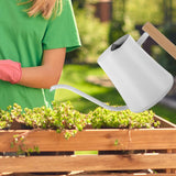 Maxbell Watering Can 1 L Multipurpose with Long Spout Decorative for Garden Indoor White