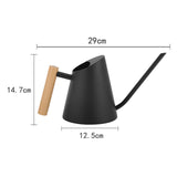 Maxbell Stainless Steel Watering Pot with Long Mouth 900ml for Home Garden Bonsai Black