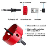 Maxbell HSS Centring Drill Metal Cutting Tools Kit for Thin Metal Pipe Drywall 13Pcs