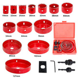 Maxbell HSS Centring Drill Metal Cutting Tools Kit for Thin Metal Pipe Drywall 13Pcs
