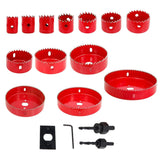 Maxbell HSS Centring Drill Metal Cutting Tools Kit for Thin Metal Pipe Drywall 13Pcs