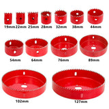Maxbell HSS Centring Drill Metal Cutting Tools Kit for Thin Metal Pipe Drywall 13Pcs