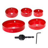 Maxbell HSS Centring Drill Metal Cutting Tools Kit for Thin Metal Pipe Drywall 5Pcs