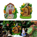Maxbell 2x Fairy Door Elf Pixie Door House Door for Fairy Garden Potted