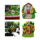 Maxbell 2x Fairy Door Elf Pixie Door House Door for Fairy Garden Potted
